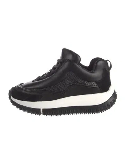 Pre-owned 4ccccees Leather Sneakers In Black