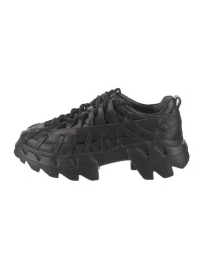 Pre-owned 4ccccees Leather Sneakers In Black