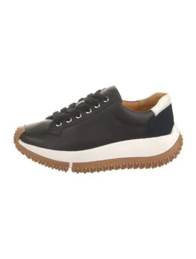 Pre-owned 4ccccees Leather Sneakers In Black