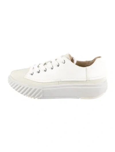 Pre-owned 4ccccees Leather Sneakers In White