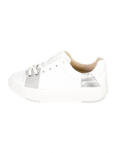 Pre-owned 4ccccees Leather Sneakers In White