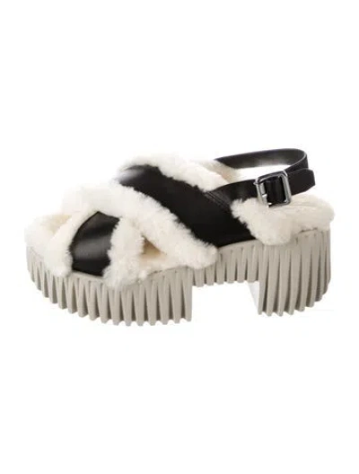 Pre-owned 4ccccees Leather Striped Sandals In Multicolor