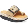 4ccccees Mellow Glow Toe Loop Platform Sandal In Brown