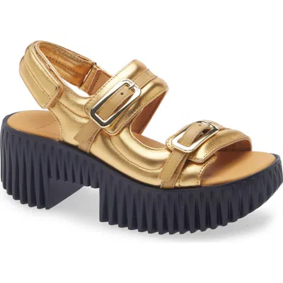 4ccccees Plia Kiko Platform Slingback Sandal In Gold