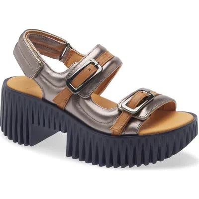 4ccccees Plia Kiko Platform Slingback Sandal In Gray