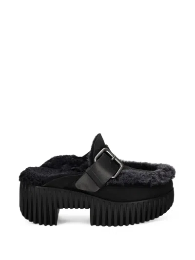 4ccccees Plia Shearling-trim Mules In Multi