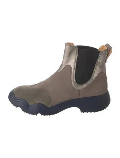 Pre-owned 4ccccees Suede Chelsea Boots In Blue