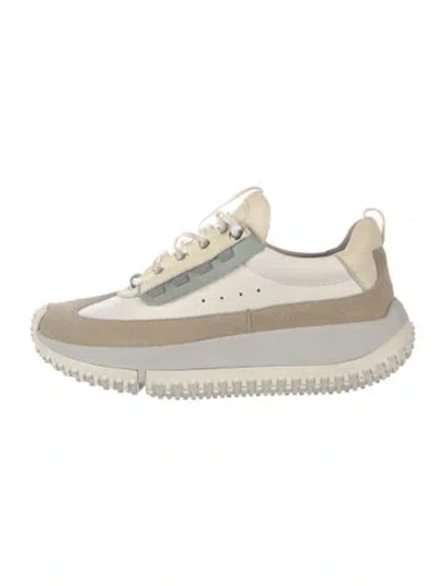 Pre-owned 4ccccees Suede Chunky Sneakers In White