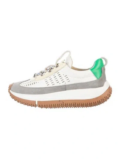 Pre-owned 4ccccees Suede Chunky Sneakers In White