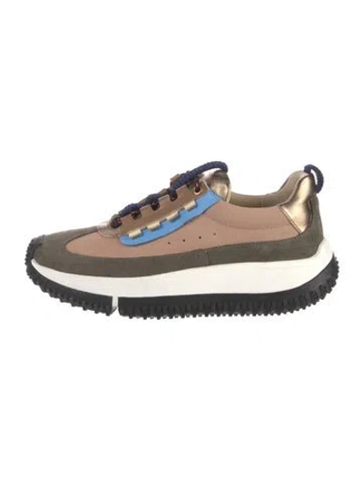 Pre-owned 4ccccees Suede Sneakers In Gold