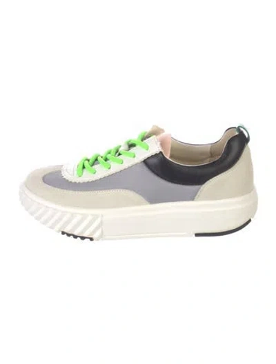 Pre-owned 4ccccees Suede Sneakers In White