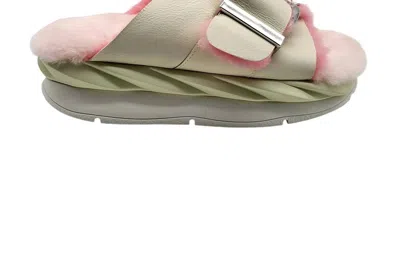 4ccccees Women's Mellow Laze Sandals With Shearling Footbed In Strawberry In Multi
