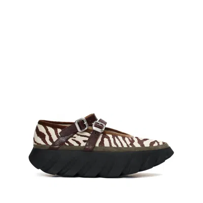 4ccccees Women's Tura Ballet Sneaker In Brown Zebra Print In Multi