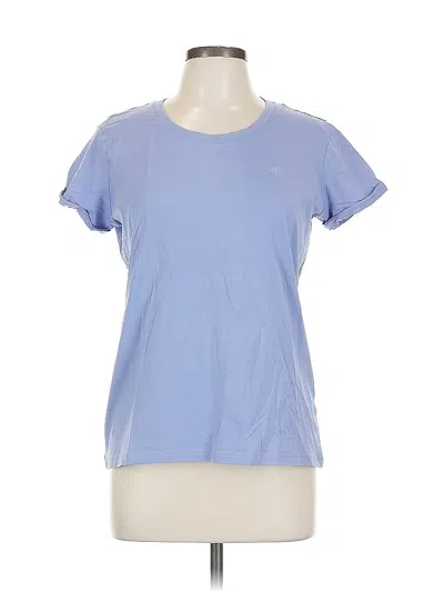 Pre-owned 4f Short Sleeve T-shirt In Blue