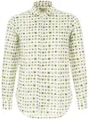 4ff Abstract-print Cotton Shirt In White