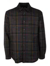 4ff Checked Wool Shirt In Multi