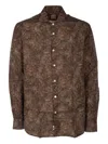 4ff Floral Print Shirt In Brown