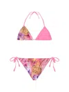 4giveness Animal-print Triangle Bikini In Multi