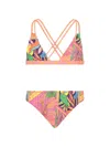 4giveness Floral-print Triangle Bikini In Multi