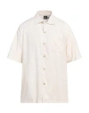 4giveness Man Shirt Cream Size L Viscose, Polyamide In White