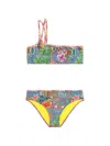 4giveness Paisley-print One-shoulder Bikini In Multi