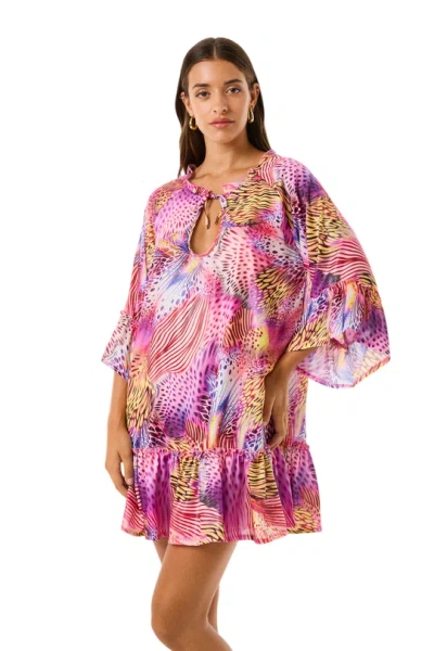 4giveness Pink Butterfly Dress In Multi