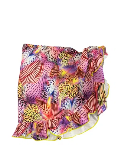 4giveness Kids' Ruffled Animal-print Skirt In Pink