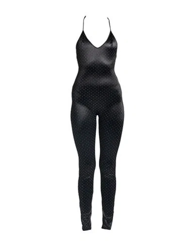 4giveness Woman Jumpsuit Black Size M Polyester, Elastane In Multi