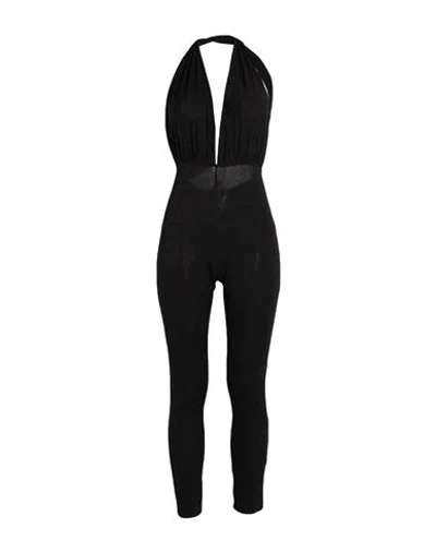 4giveness Woman Jumpsuit Black Size M Viscose, Polyester, Polyamide, Elastane