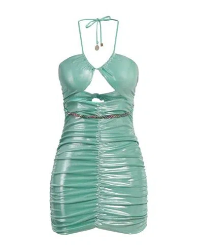 4giveness Woman Mini Dress Light Green Size L Polyester, Elastane