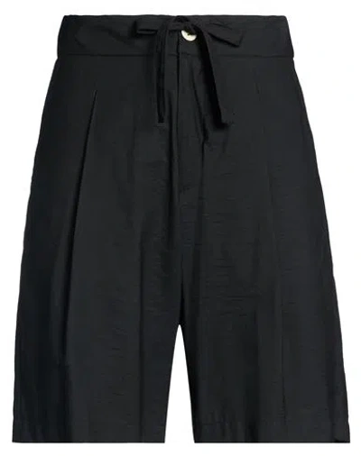 4giveness Woman Shorts & Bermuda Shorts Black Size M Viscose, Polyamide In Blue