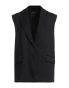 4giveness Woman Blazer Black Size S Viscose, Polyamide, Elastane In Black