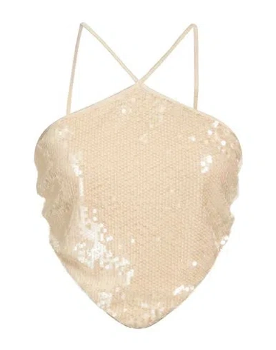 4giveness Woman Top Cream Size S/m Polyester, Elastane In Neutral