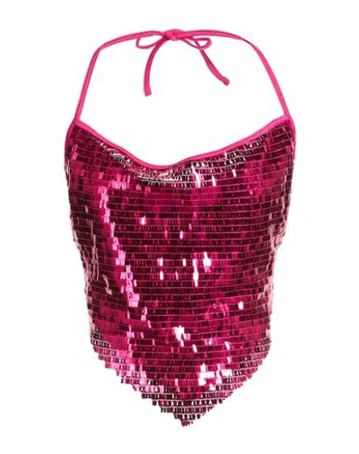 4giveness Woman Top Fuchsia Size M Polyamide, Elastane In Red