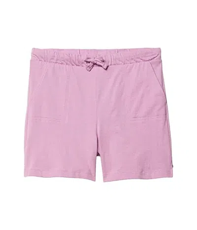 4kids Girls # Essential Shorts Smoky Grape Cotton Drawstring Waist Jdm1181 In Pink