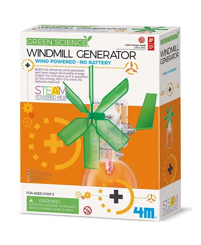 4m Green Science Windmill Generator Diy Mini Air Powered Turbine Kit, Ages 5+ In Multi