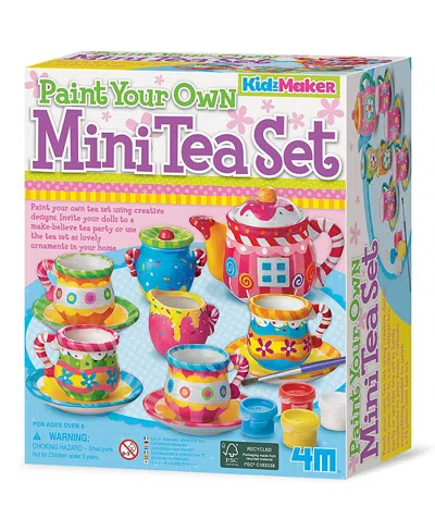 4m Kidzmaker Paint Your Own Mini Tea Set, Ages 8+ In Multi