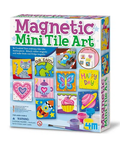 4m Magnetic Mini Tile Art Diy 12 Fridge Magnets Kit, Ages 8+ In Multi