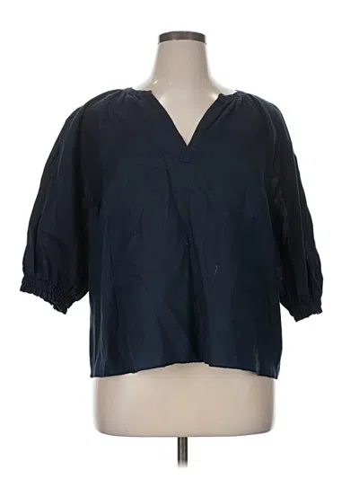 Pre-owned 4our Dreamers 3/4 Sleeve Blouse In Blue
