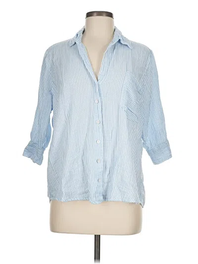 Pre-owned 4our Dreamers 3/4 Sleeve Button Down Shirt In Blue