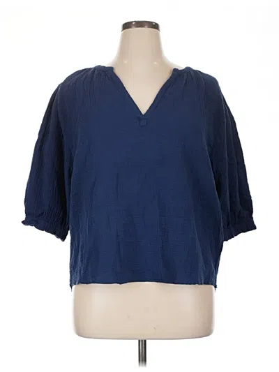 Pre-owned 4our Dreamers 3/4 Sleeve T-shirt In Blue