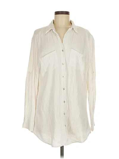 Pre-owned 4our Dreamers Long Sleeve Blouse In White