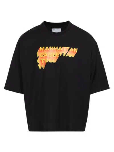 4s Designs Men's Manhattan Cable Tv K-woven T-shirt In Black