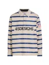 4S DESIGNS MEN'S STRIPED RUGBY POLO SHIRT