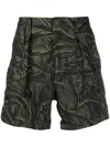 4sdesigns Abstract-print Shorts In Green