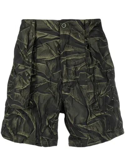 4sdesigns Abstract-print Shorts In Green