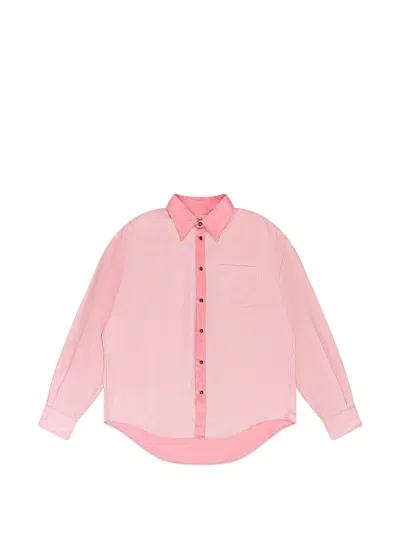 4sdesigns Button-down Long-sleeve Shirt In Pink