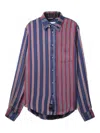 4sdesigns Buttoned-up Striped Shirt In Blue