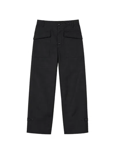 4sdesigns Button-fastening Trousers In Black