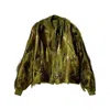 4sdesigns Cropped Liner Jacket Green In Green